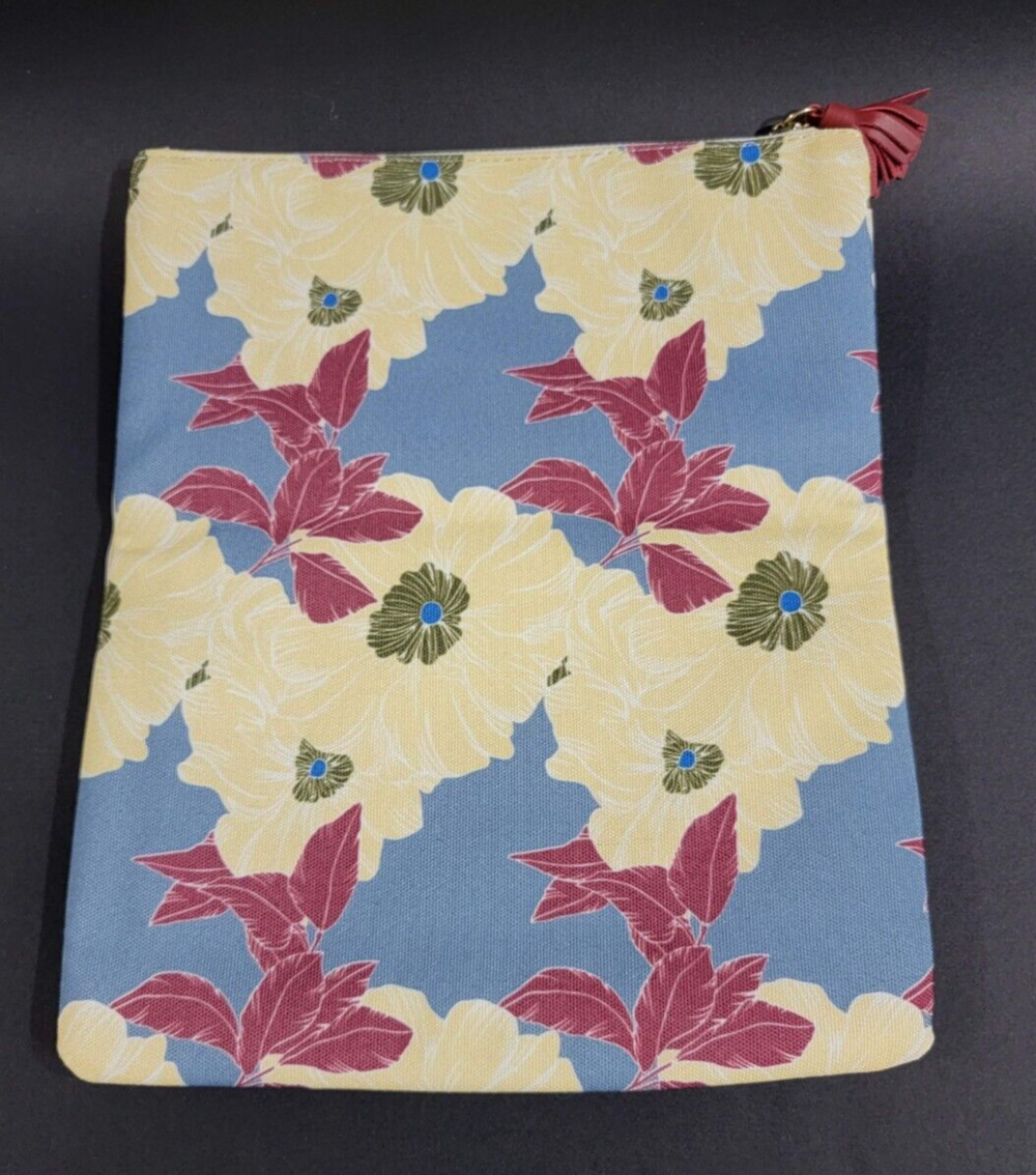 Rachel Pally Reversible Clutch/Tablet Bag Vegan Leather Floral Canvas New